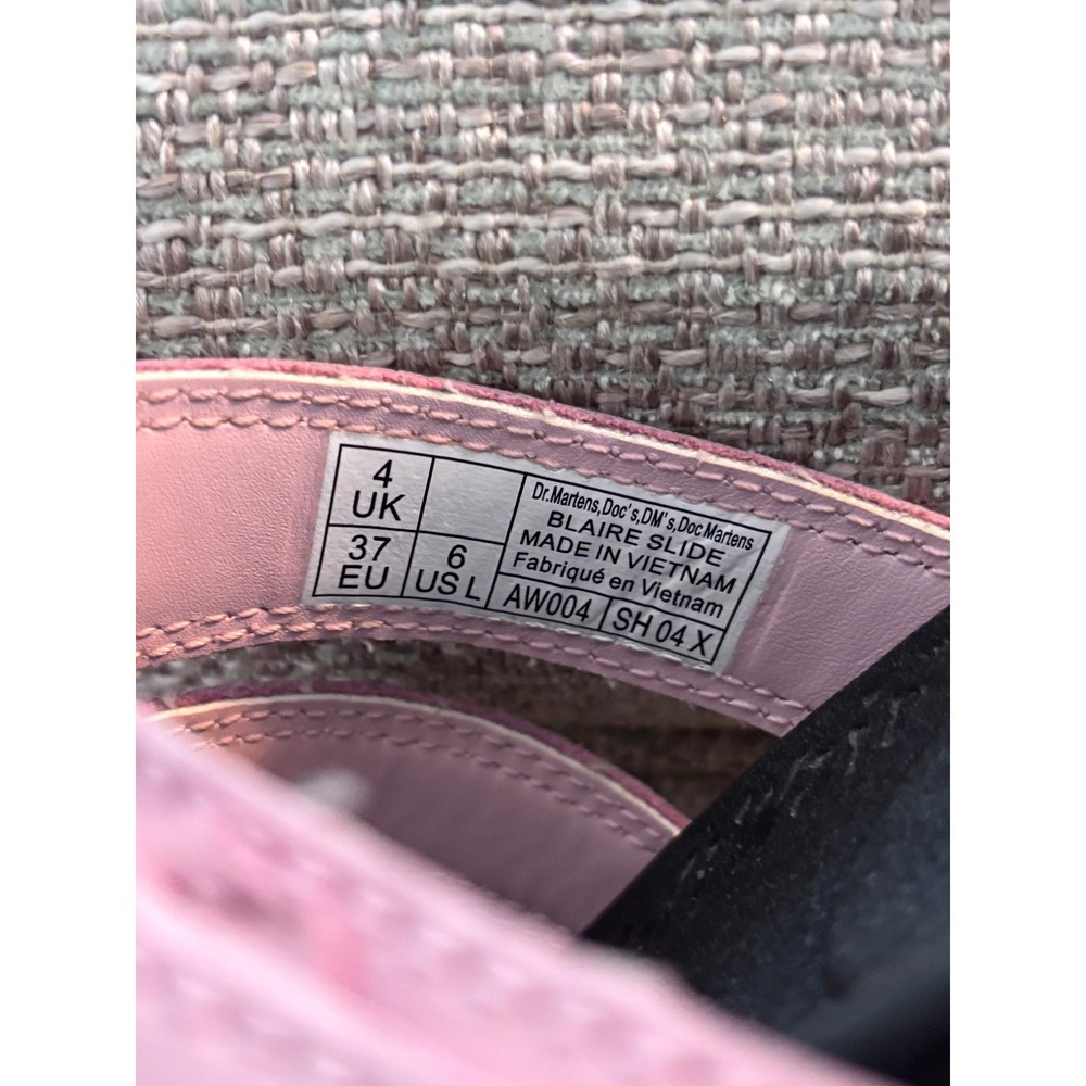Dr. Martens Blaire Slide Pink Leather Platform Sandals Womens 6 Buckle Straps - Picture 9 of 9